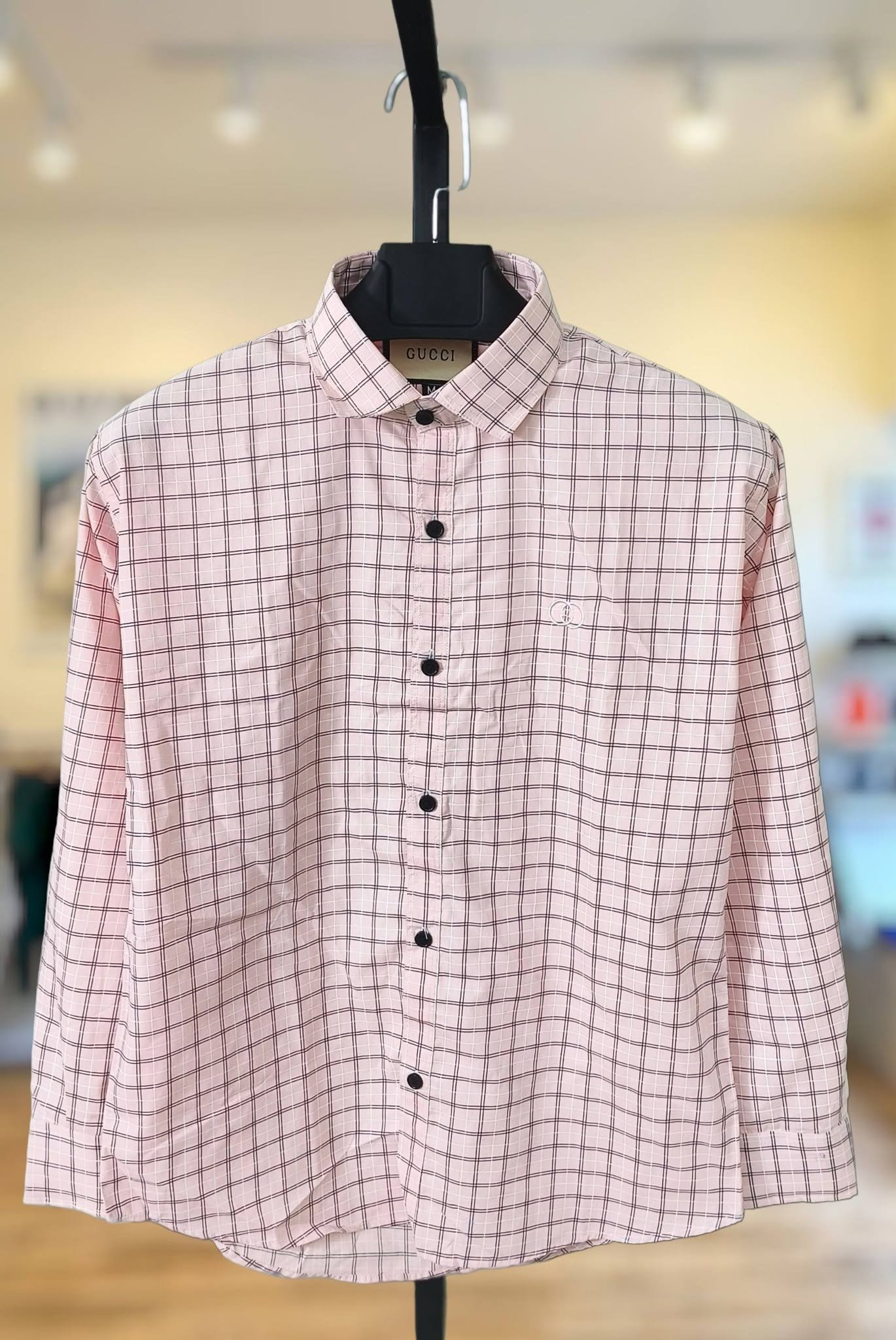 Soft Pink Check Formal Shirt