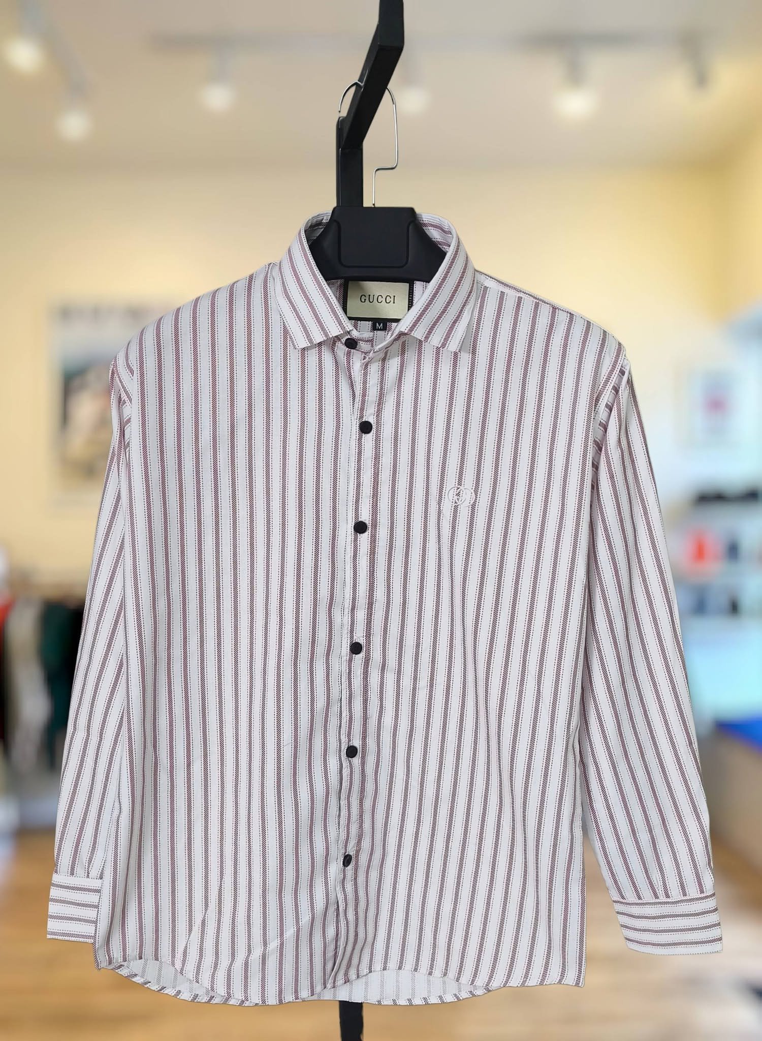 Pink Stripe Cotton Shirt